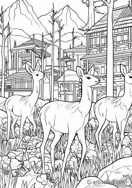 Vicunas Coloring Page